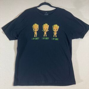 Marvel Teeturtle-I Am Groot‎ Front Print T-Shirt Sz Large Black Disney Vacation